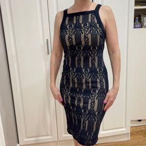 Bleuh Ciel blue lace dress M 8-0206